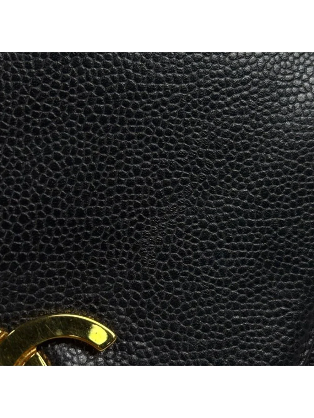 Chanel Backpack Triple CC Logo Caviar Leather Black